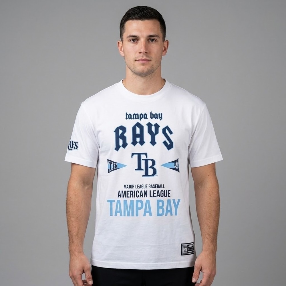 Tampa Bay Rays Pro Standard T-Shirt Mens M White MLB Tour Graphic LTB1314649 NEW